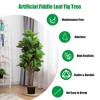 Costway 4ft Artificial Fiddle Leaf Fig Tree Indoor Outdoor Office Decorative Planter - image 4 of 4