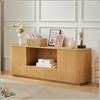 KIGFTSOD 64-Inch Wavy TV Stand – Rounded Sideboard, Storage Cabinet, Wooden Vertical Stripe, for Living Room/Bedroom/Entryway - 3 of 4