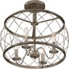 Quoizel Lighting Dury 4 - Light Semi-Flush Mount in  Century Silver Leaf - 4 of 4