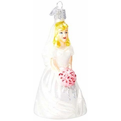 Old World Christmas Glass Blown Christmas Ornament For Christmas Tree, Blonde Bride