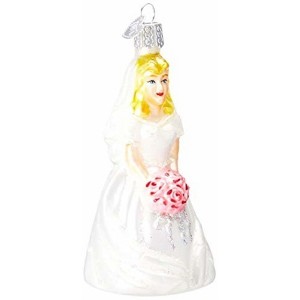 Old World Christmas Glass Blown Christmas Ornament For Christmas Tree, Blonde Bride - 1 of 4