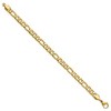 Chisel Stainless Steel Polished Yellow IP-plated 8mm Figaro Chain 8.75 inch Bracelet - 3 of 4