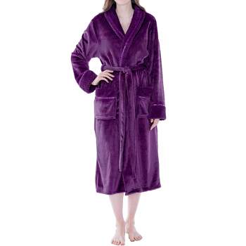 PAVILIA Soft Plush Women Fleece Robe, Cozy Warm Housecoat Bathrobe, Fuzzy Female Long Spa Robes