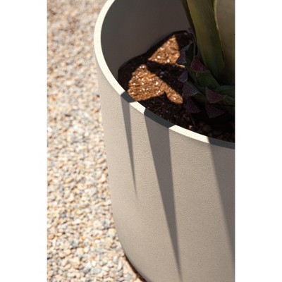 Kona Sand 19.75" Modern Plastic-Stone Composite Planter