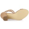 Allegra K Women's Open Toe Lace Up Ankle Strap Chunky Heel Sandals - 4 of 4