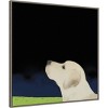 Amanti Art 30"x30" Yellow Dog Profile by Marjorie Weiss Framed Canvas Wall Art Print : Modern Lithograph, Polystyrene Frame - 2 of 4
