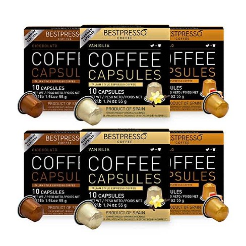 Choc Hazelnut Coffee - 10 Nespresso compatible coffee capsules