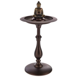 Good Directions 36" Buddha Bird Bath Pedestal - Bronze - 1 of 4