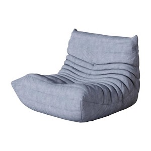 Itopfox Bean Bag Chair for Adults, Soft Waterproof Fabric Lounge Chair for Living Room, Reading Corner, Gaming, and Movie Space (Gray) - 1 of 4