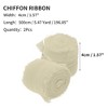 Unique Bargains Ribbon for Crafts Wrapping Christmas Decorative Polyester 196.85"x1.57" 2 Pcs - 2 of 4