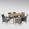 Stamford 7pc Outdoor Dining Set: Weather-Resistant, Includes Cushions - Christopher Knight Home - 2 of 4