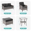 Sonkuki 9 Pieces Patio Sofa with Ottomans Set, All-Weather PE Rattan Wicker, Patio Conversation Couch with Cushion, Sand - 3 of 4