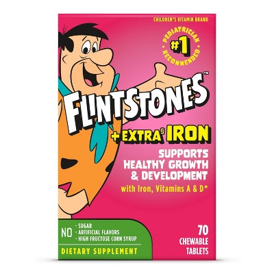 Flintstones Children&#39;s with Iron Chewable Multivitamin - 70ct