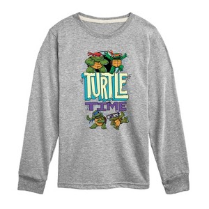 Boys' - Teenage Mutant Ninja Turtles Mutant Mayhem - Turtle Time Long Sleeve Graphic T-Shirt - 1 of 3