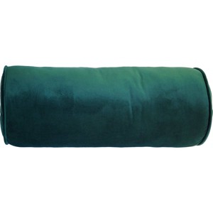 7"x18" Chelsea Luxe Velvet Neckroll with Piping and Button Oblong Throw Pillow - Edie@Home - 1 of 3
