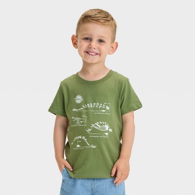 Image of Toddler Boys' Dino Graphic Short Sleeve Graphic T-Shirt - Cat & Jack™ Green 2T