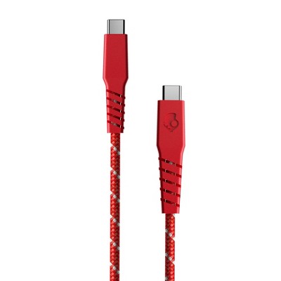 Skullcandy Line+ USB-C to USB-C 100W Braided Charging Cable - Golden Age Red