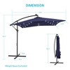 Sonkuki 8.2×8.2FT LED Solar Lighted Outdoor Patio Umbrella, Square Canopy Offset Umbrella for Villa Gardens, Lawns and Yard - 3 of 4