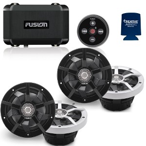 Fusion MS-BB100 Black Box Radio with Clarion 6.5 Inch Speakers CM1623RL LED 2 Pair (4 Speakers) - 1 of 4