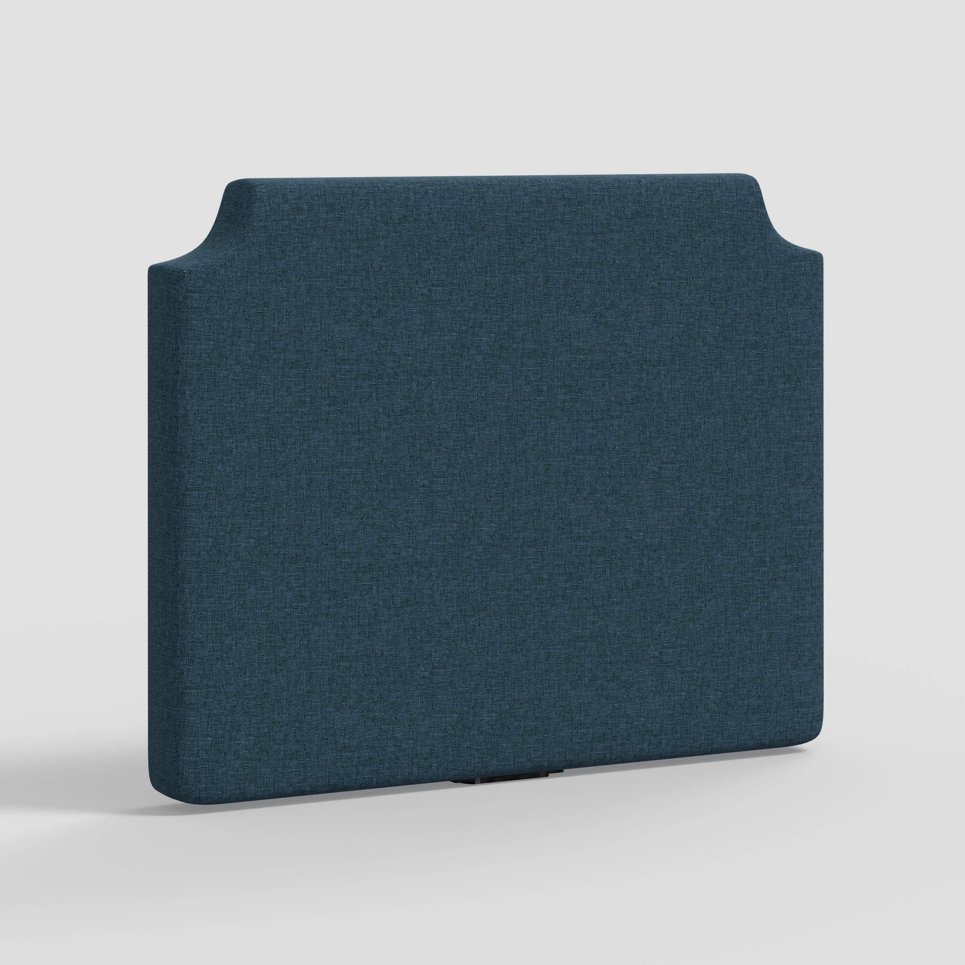 Twin Molly Notched Stick-on-the-Wall Dorm Headboard USB Textured Linen Navy - Threshold™
