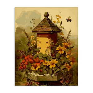Stupell Industries Bees & Floral Architecture, 30" x 40" - 1 of 4