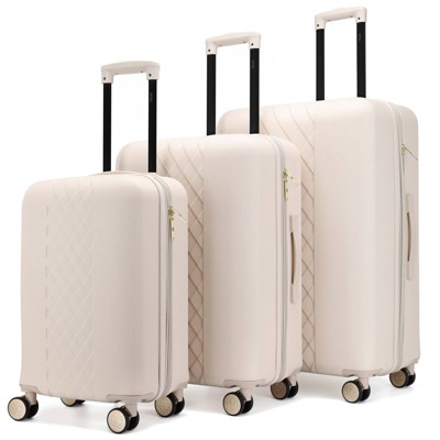 Badgley Mischka Diamond 3pc Expandable Hardside Spinner Luggage Set