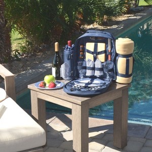 Picnic at Ascot Two Person Picnic Backpack with Soft Sided Cooler &  Blanket - 1 of 4