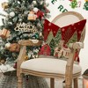 Christmas Pillow Covers 18x18 Inch Set of 2 Christmas Tree Decoration Golden Snowflake Red - 3 of 4