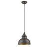 Chloe Lighting IRONCLAD Industrial-Style 1 Light Rubbed Bronze Ceiling Mini Pendant 8" Wide - 2 of 3