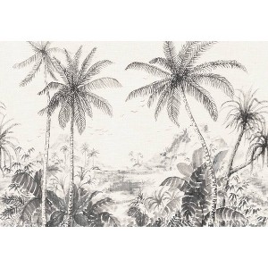Tempaper & Co. 108"x78" Grand Palm Lava Rock Peel and Stick Wall Mural Beige - 1 of 4