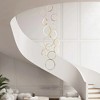 BAOURE 14 Ring High Ceiling Chandelier Foyer, Black Modern LED Large Staircase Long Chandeliers Light Fixture with Remote for Entryway Living Room - 3 of 4