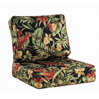 ARTPLAN Deep Seat Outdoor Cushion,Set 24"x24"x6" ,18x24" Bench Outdoor Chair Cushions, Polyester Fill Back for Patio Furniture ,Square