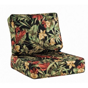 ARTPLAN Deep Seat Outdoor Cushion,Set 24"x24"x6" ,18x24" Bench Outdoor Chair Cushions, Polyester Fill Back for Patio Furniture ,Square - 1 of 4