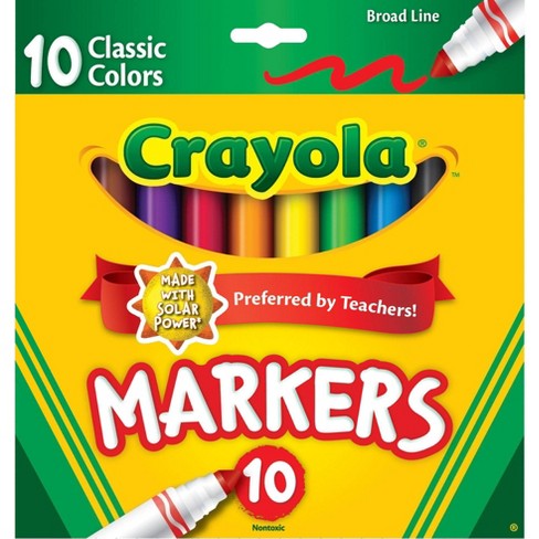 Crayola Fabric Markers - Fine Line Fabric Markers, Set of 10