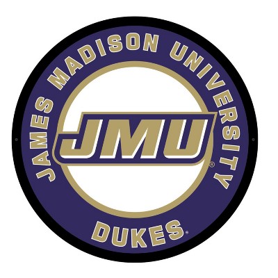Evergreen Ultra-Thin Edgelight LED Wall Decor, Round, James Madison University- 23 x 23 Inches Made In USA