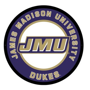 Evergreen Ultra-Thin Edgelight LED Wall Decor, Round, James Madison University- 23 x 23 Inches Made In USA - 1 of 4