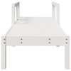 vidaXL Wooden Chaise Lounge Sun Lounger - White Outdoor Daybed Reclining Chair for Poolside Patio Garden - Pine Wood Adjustable Backrest - 4 of 4