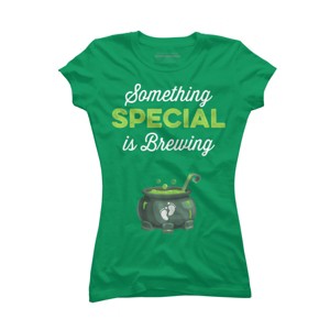 Junior's Design By Humans Halloween Pregnancy Shirt Mom To Be Something Is Brewing By VitMon T-Shirt - 1 of 3