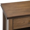 Sapphtopaz Modern Wooden Nightstand with Drawer & 2-Tier Storage Shelf Night Stand with Bronze Knobs Bedside Table for Bedroom, Living Room - 4 of 4