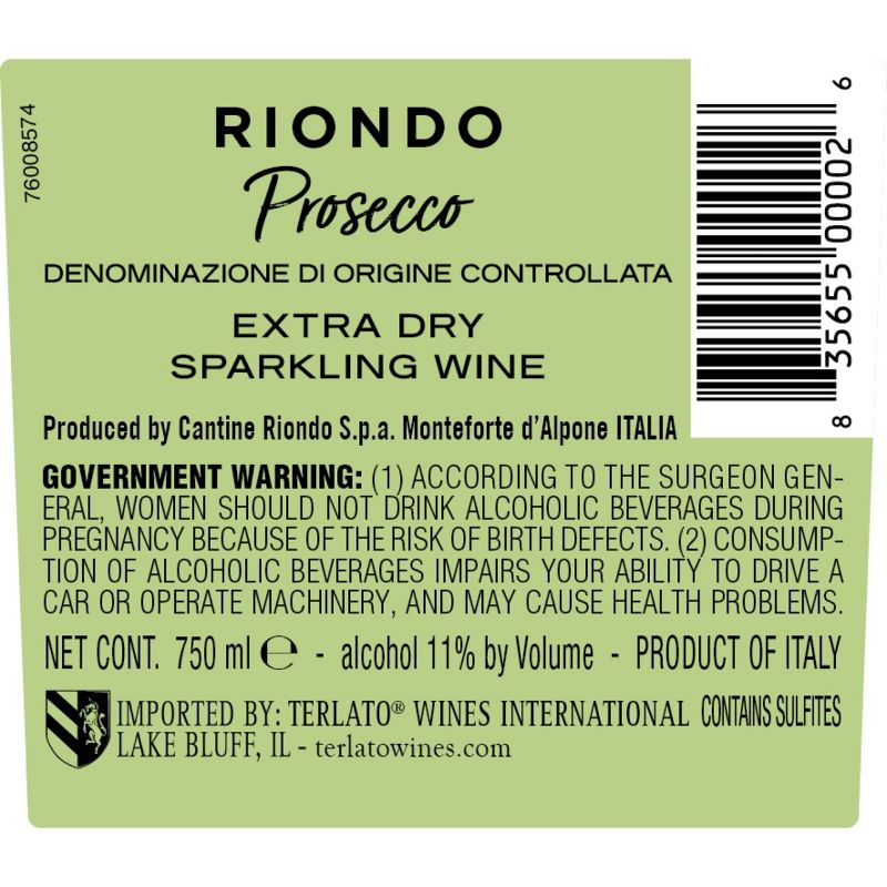 Riondo Prosecco Wine - 750ml Bottle, 3 of 6