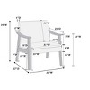 Sapphtopaz 1pc Stylish Accent Chair Upholstered Lounge Chair with Wooden Frame, Living Room Furniture Comfy Chair, Gray - 3 of 4