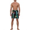 Lars Amadeus Men's Summer Colorful Drawstring Elastic Waist Beach Board Shorts - 2 of 4