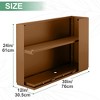 TUYOHW Metal Planter Box, Rectangular Planter Box with Drainage Holes, Large Planters with Removable Shelf for Outdoor Plants, Black - 2 of 4