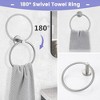 10 Pieces Brushed Nickel Bathroom Hardware Accessories Set, 27.5 Inch Towel Bar Set - 2 of 4