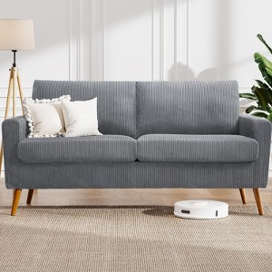 Vipbear 68" Loveseat Sofa,Modern Love Seat Couches for Living Room,Small Couch for Bedroom Office,Comfy Couch with Spring Cushion,Tool-Free Assembly - 1 of 4