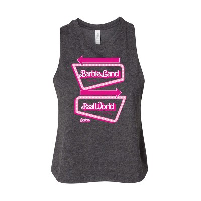 Women's - Barbie - Barbieland Real World This Way Signs Graphic Racerback Tank