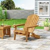 Christopher Knight Home Kandyce Outdoor Acacia Wood Folding Adirondack Chair with Cup Holder - 2 of 4