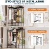 Heavy Duty Clothing Rack with Shelves, Portable 4-Tier Freestanding Closet Wardrobe System, Max Load 850 LBS - 3 of 4