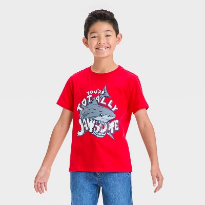 Boys' Short Sleeve Valentine's Day Graphic T-Shirt - Cat & Jack™ Red