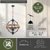 VAXCEL Beaumont Gray and Natural Rope Farmhouse Cage Pendant Light - 4 of 4